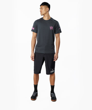 Short Sleeve Mountain Bike Jersey in grey, front view
