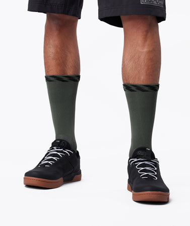 Technical Riders Socks in green, front view